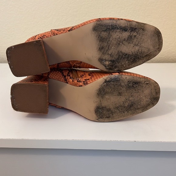 Orange Snake Print Steve Madden Booties - Picture 5 of 5
